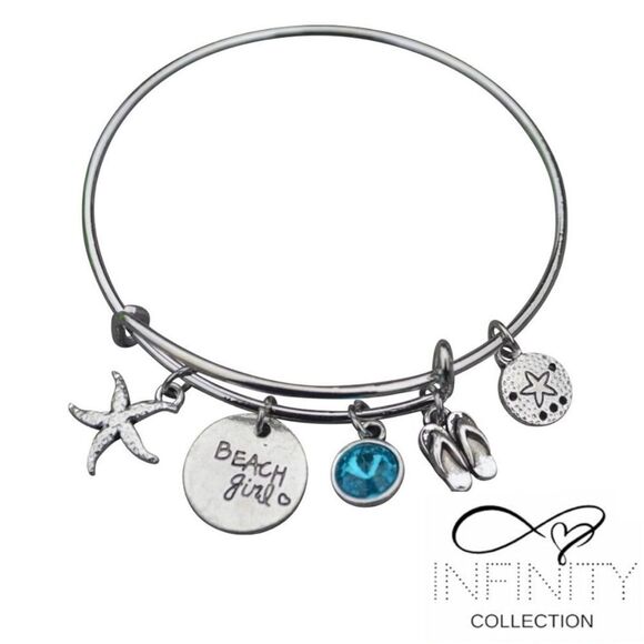 Infinity Beach Girl Charm Bracelet - Picture 1 of 4
